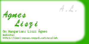 agnes liszi business card